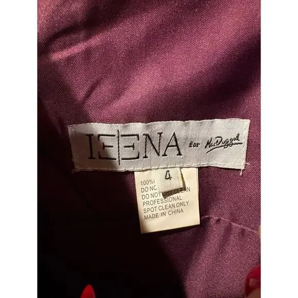 Ieena for MacDuggal the plunge v neck ballroom amethyst purple gown dress 4 - Picture 7 of 12